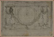 Study for En Tête Vignette in Tacitus "Tibère, ou Les Six Premiers Livres des Annales"..., c. 1768. Creator: Hubert Francois Gravelot