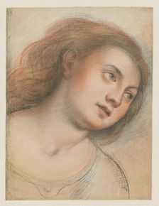 Study for Female Head (verso); Head of Christ (recto), 1635/40. Creator: Carlo Francesco Nuvolone