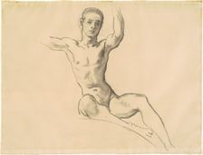 Study for Figure above "Music", 1919-1920. Creator: John Singer Sargent