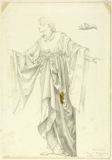 Study for Figure of Idleness - The Romaunt of the Rose, c. 1873-77. Creator: Sir Edward Coley Burne-Jones