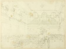 Study for Foundling Hospital, the Chapel, from Microcosm of London, c. 1808. Creator: Augustus Charles Pugin