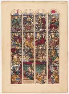 Study for Four Stained Glass Windows "Généalogie dAbraham" , 1844. Creator: Achille Devéria (French, 1800-1857)