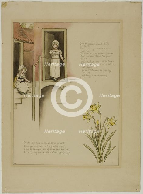 Study for From Wonder World, from Marigold Garden, 1885. Creator: Catherine Greenaway.