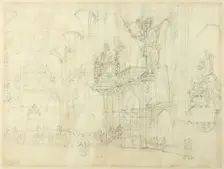 Study for Guild Hall, from Microcosm of London, c. 1808. Creator: Augustus Charles Pugin