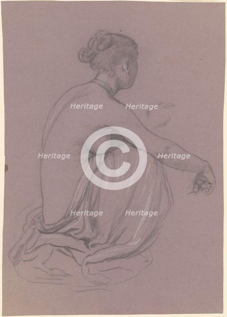 Study for "Greek Girls Bathing", c. 1872. Creator: Elihu Vedder.