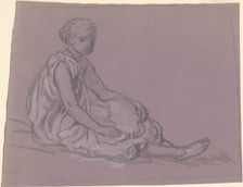 Study for "Greek Girls Bathing", c. 1872. Creator: Elihu Vedder