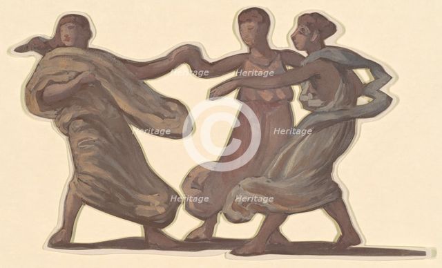 Study for "Greek Girls Bathing", c. 1872. Creator: Elihu Vedder.