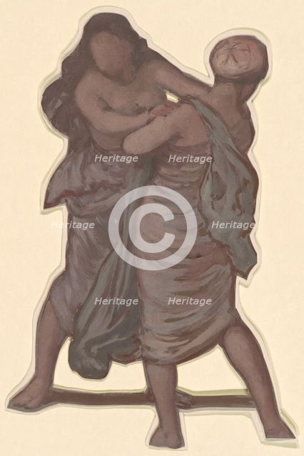 Study for "Greek Girls Bathing", c. 1872. Creator: Elihu Vedder.