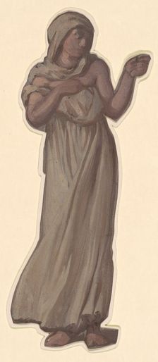 Study for "Greek Girls Bathing", c. 1872. Creator: Elihu Vedder