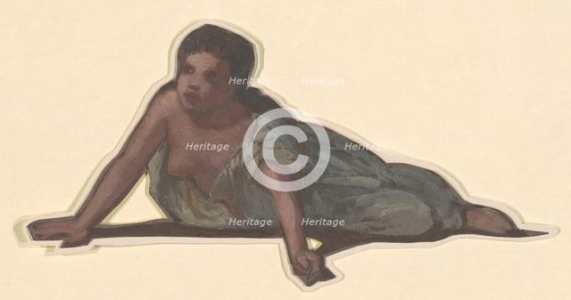 Study for "Greek Girls Bathing", c. 1872. Creator: Elihu Vedder.