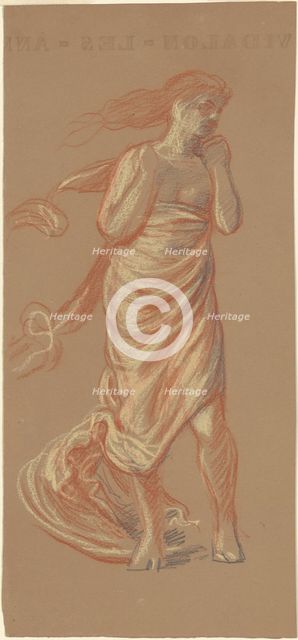 Study for "Greek Girls Bathing" [recto], c. 1872. Creator: Elihu Vedder.