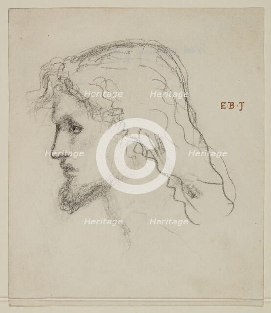 Study for Head of Christ, 1865-67. Creator: Sir Edward Coley Burne-Jones.