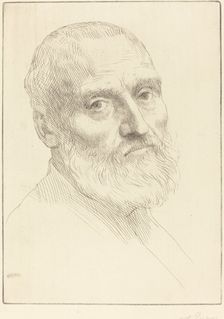Study for Head of a Man (Etude de tete d'homme). Creator: Alphonse Legros