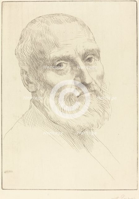 Study for Head of a Man (Etude de tete d'homme). Creator: Alphonse Legros.