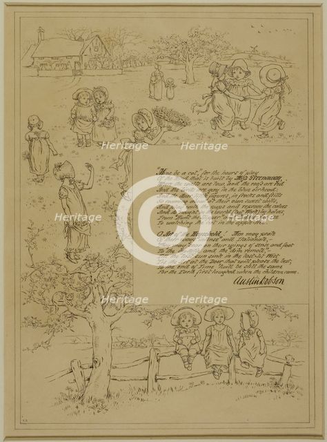 Study for Home-Beauty, c. 1883. Creator: Catherine Greenaway.