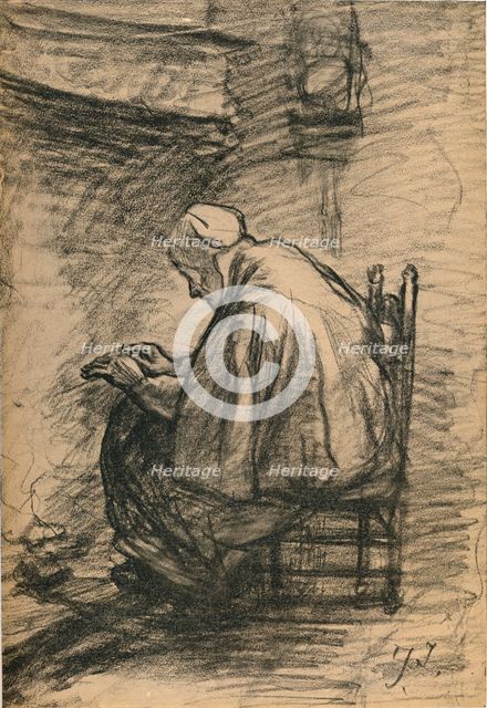 'Study for Honoured Old Age' c1881. Artist: Jozef Israels.