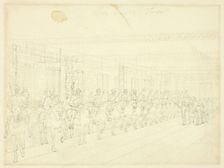 Study for Horse Armory Tower, from Microcosm of London, c. 1809. Creator: Augustus Charles Pugin