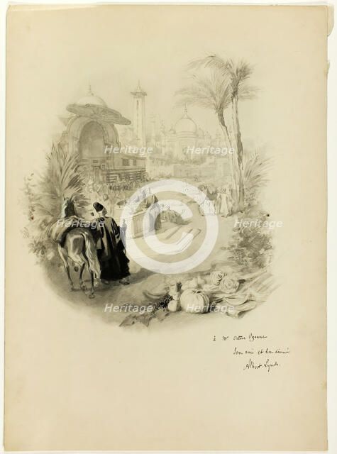 Study for Illustration for Aline, Queen of Golconda, n.d. Creator: Albert Lynch.