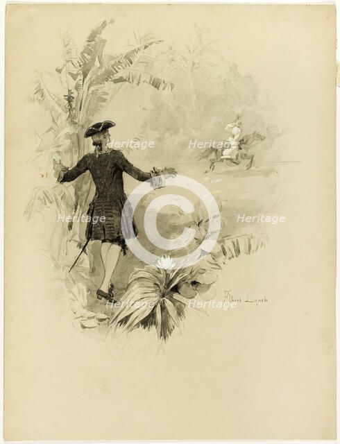 Study for Illustration for Aline, Queen of Golconda, n.d. Creator: Albert Lynch.