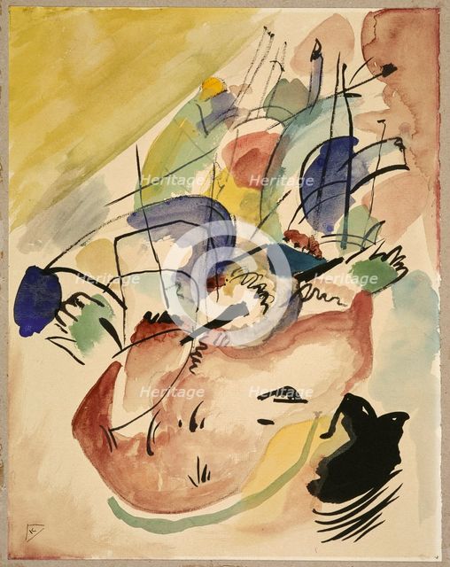 Study for "Improvisation 31 (Sea Battle)", 1913. Creator: Kandinsky, Wassily Vasilyevich (1866-1944).