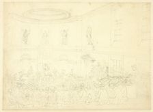 Study for India House, the Sale Room, from Microcosm of London, c. 1809. Creator: Augustus Charles Pugin