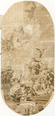 Study for Institution of the Rosary by Saint Dominic, n.d. Creator: Francesco Lorenzi