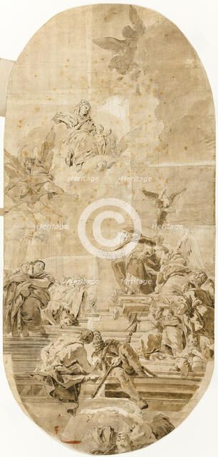 Study for Institution of the Rosary by Saint Dominic, n.d. Creator: Francesco Lorenzi.