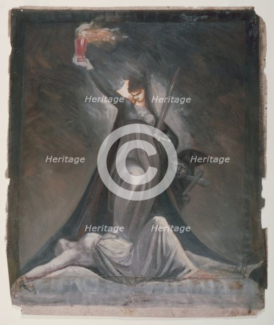 Study for Inquisition, Illustration to Columbiad, c. 1806. Creator: Henry Fuseli.