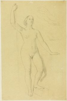 Study for Joan of Arc, and Sketches of Hands, c. 1851. Creator: Jean-Auguste-Dominique Ingres