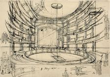 Study for King's Circus, c. 1809. Creator: Augustus Charles Pugin