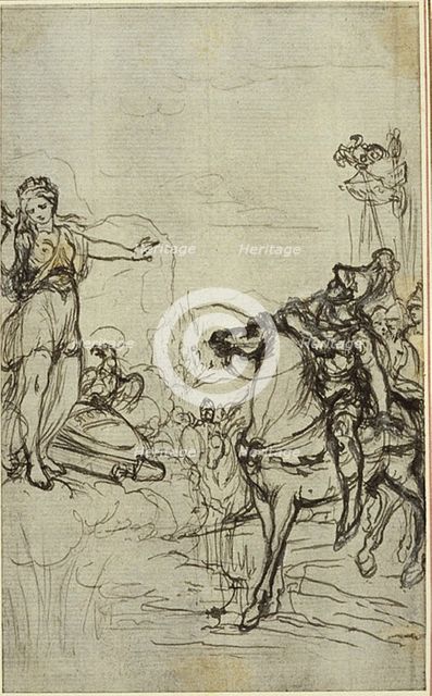 Study for Lucain's "La Pharsale", Canto I, c. 1766. Creator: Hubert Francois Gravelot.