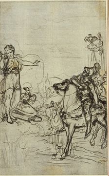 Study for Lucain's "La Pharsale", Canto I, c. 1766. Creator: Hubert Francois Gravelot
