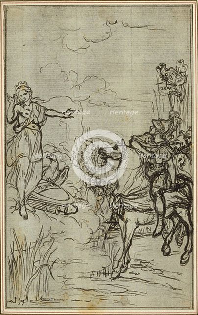 Study for Lucain's "La Pharsale", Canto I, c. 1766. Creator: Hubert Francois Gravelot.