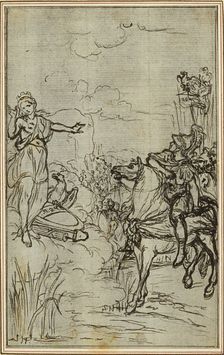 Study for Lucain's "La Pharsale", Canto I, c. 1766. Creator: Hubert Francois Gravelot