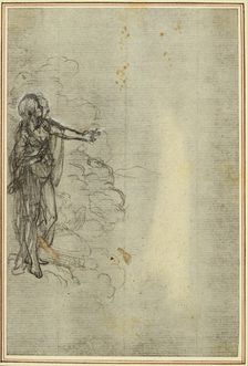 Study for Lucain's "La Pharsale", Canto I, Standing Female Figure, c. 1766. Creator: Hubert Francois Gravelot