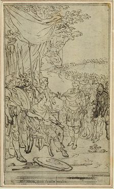 Study for Lucain's "La Pharsale", Canto IV, c. 1766. Creator: Hubert Francois Gravelot