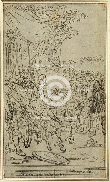 Study for Lucain's "La Pharsale", Canto IV, c. 1766. Creator: Hubert Francois Gravelot.