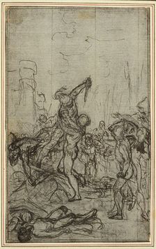 Study for Lucain's "La Pharsale", Canto IV, c. 1766. Creator: Hubert Francois Gravelot