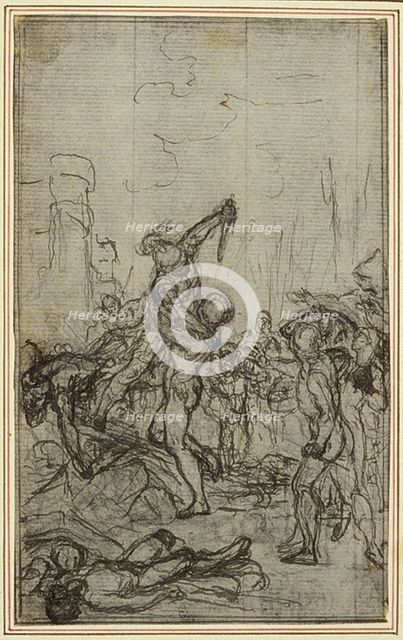 Study for Lucain's "La Pharsale", Canto IV, c. 1766. Creator: Hubert Francois Gravelot.