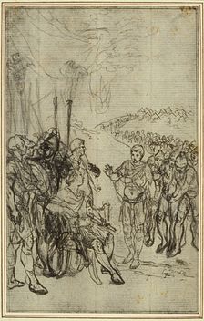 Study for Lucain's "La Pharsale", Canto IV, c. 1766. Creator: Hubert Francois Gravelot