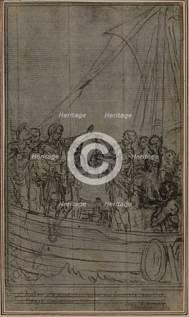 Study for Lucain's "La Pharsale", Canto IX, c. 1766. Creator: Hubert Francois Gravelot.