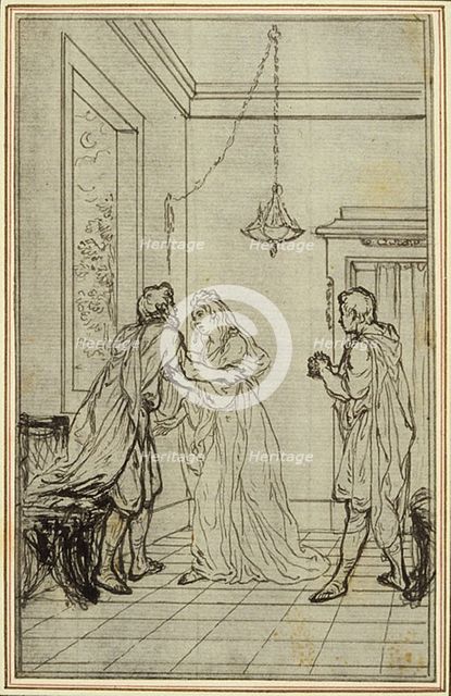 Study for Lucain's "La Pharsale", Canto II, c. 1766. Creator: Hubert Francois Gravelot.