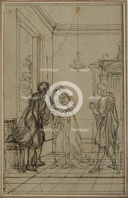 Study for Lucain's "La Pharsale", Canto II, c. 1766. Creator: Hubert Francois Gravelot.