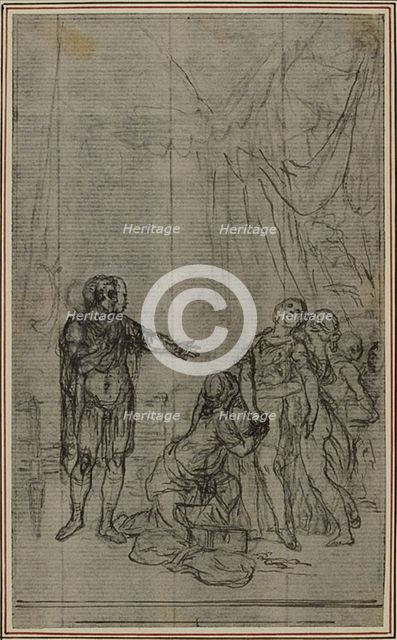 Study for Lucain's "La Pharsale", Canto V, c. 1766. Creator: Hubert Francois Gravelot.