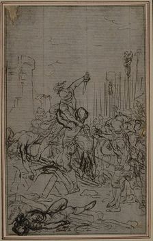 Study for Lucain's "La Pharsale", Canto VI, c. 1766. Creator: Hubert Francois Gravelot