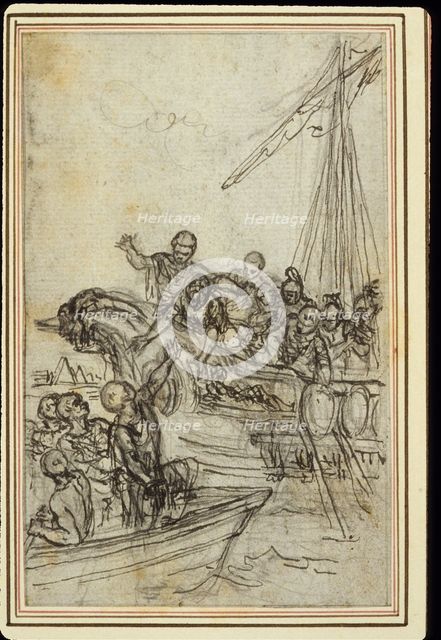 Study for Lucain's "La Pharsale", Canto VIII, c. 1766. Creator: Hubert Francois Gravelot.