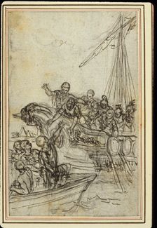 Study for Lucain's "La Pharsale", Canto VIII, c. 1766. Creator: Hubert Francois Gravelot