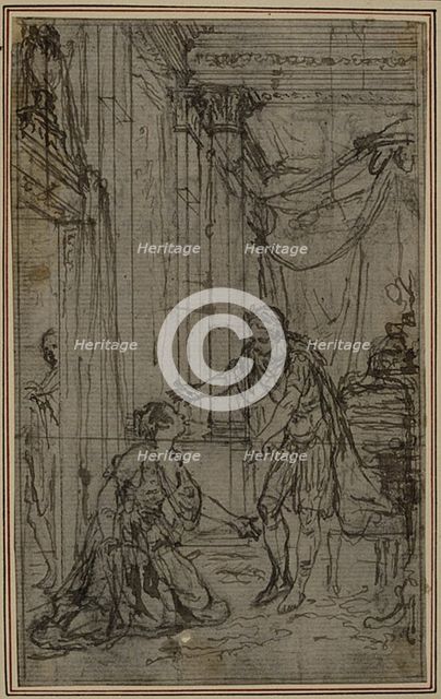 Study for Lucain's "La Pharsale", Canto X, c. 1766. Creator: Hubert Francois Gravelot.