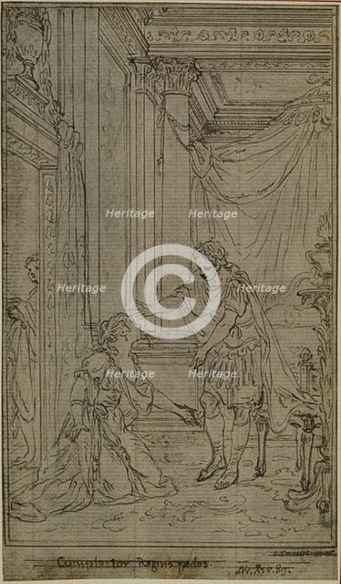Study for Lucain's "La Pharsale", Canto X, c. 1766. Creator: Hubert Francois Gravelot.