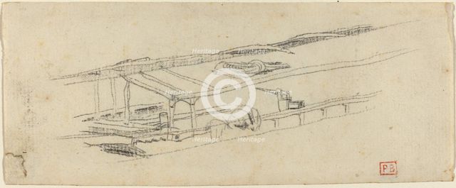 Study for "Le Petit Pont", probably c. 1850. Creator: Charles Meryon.